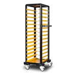 Gastrolley 15 Raflı Etrafı Açık 57x71x174 cm Tepsi Taşıma Arabası