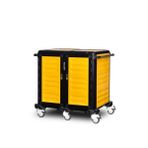 Gastrolley 75 İkili 2 Yanı + Arka Kapalı + Kapılı 101x75x99 cm Servis Tepsi Arabası