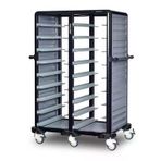 Gastrolley İkili Termo Tepsi Arabası, 9 + 9 Tepsi Kapasiteli, 2 Yanı Kapalı 101 X 71 X 149 (Cm)