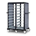 Gastrolley İkili Termo Tepsi Taşıma Arabası 9+9 Raflı İki Yanı Kapalı 101X71x149 G.TT.18.D.2