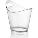 GastroPlast 4 ve 6 Litrelik Buz Kovası,şarap Kovası,şampanya Kovası,buzluk,içecek Soğutucu Kovası - Şeffaf - 4 lt