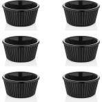 GastroPlast 6 Adet Kırılmaz Sosluk – Kahvaltılık, Reçellik, Meze ve Tatlı Servisi Için Isıya Dayanıklı Mini Servis Kasesi - Ev ve Restoran Kullanımına Özel - Siyah - 120 ml