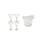 GastroPlast 6 Lt San Buz Kovası ( 4 Adet Polikarbon Martini Bardağı Hediyeli )