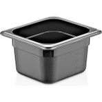 GastroPlast GN 1/6-100 mm Polikarbon Siyah Gastronom Küvet