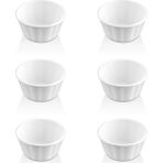 GastroPlast Kırılmaz Sosluk Seti 6’lı – Kahvaltılık, Reçellik, Meze ve Tatlı Servis Kabı | Isıya Dayanıklı Polikarbon Mini Kase | Ev ve Restoran Için - Beyaz - 150 ml