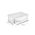 GastroPlast Küçük Boy - Ev Tipi Kapaklı Ekmek-pizza-lahmacun-hamur Teknesi 400x300x100 Mm