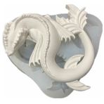 Gasusen Reçine için Dragon Silikon Kalıplar, Ejderha Yumurtası Şekilli Silikon Kalıp Pişirme için, Fondan Kek Dekorasyonu, Mum Sabunu Yapımı, Epoksi Reçine Döküm, Ev Dekoru (Deniz Ejderhası)