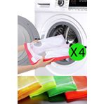 GAT Shop 4 Adet Çamaşır Makinesinde Yıkama Için Fermuarlı Kirli Spor Ayakkabı Terlik Yıkama Filesi Torbası