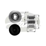 Gates OAP7080 Ducato Rumanlı Alternatör Kasnağı