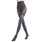 Gatta Bye Cellulite 50 Mineraller içeren selülit önleyici külotlu çorap, zayıflatıcı, vücut şekillendirici, uzun ömürlü, vücut için rahat, kan dolaşımını iyileştirir, Grafit, L
