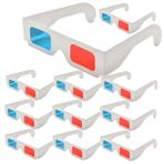 Gatuida 10 Parça 3d Gözlük Cam Göbeği Için Görüntüleme Gözlükleri Kırmızı Gözlük 3d Tv Gözlükleri 3d Film Oyun Gözlüğü Tiyatro 3d Moive Gözlük Kırılma Camları Karton Kağıt Ev 3 Boyutlu