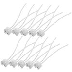 Gatuida 10 Parça Halojen Lamba Tutucusu Ağda ısıtıcıları Için Ampuller Halojen Lambalar Taban Soketi Ağda ısıtıcı Ampul Soket Tabanı Disk ışığı Taban Lambası ışık Tertibatı Seramik Silver