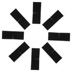 Gatuida 100 Adet çıkartmalar kilim halı pedleri cırt cırt bantlar köşe yan pedleri yapışkan kancalar yüzey naylonu kanepeler halı yapıştırıcı sticker yapışkan cırt cırt harmanlanmış Black