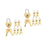 Gatuida 12 Takım Mini Kalpli Asma Kilit Mini Kalp Takı Asma Kilit Küçük Metal Asma Kilitler Mini Sevimli Takı Günlüğü Asma Kilit Dolaplar Için Asma Kilitler Anahtar Kilitler Golden Ütü