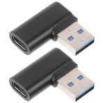 Gatuida 2 Adet 90 Dönüştürücü Deri Laptop Çantası Televizyon Askı Aparatı Usb Bağlantısı Şarj Aksesuarları Güç Bankası Için Masa Bağlantı Kelepçesi Sağ Açı Usb Cep Telefonu Adaptör Metal