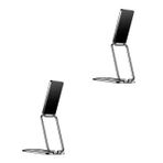 Gatuida 2 Adet Cep Telefonu Tutucu Mini El Işi Cep Telefonu Standı Telefon Zili Tutacağı Telefon Desteği Telefon Tutucu Toka Telefon Standı Metal Demir Levhalar Döndürmek Çalışma Masası