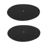 Gatuida 2 Adet Gramofon Kayıt Defteri Vinil Kayıt Temizleyici Silikon Disk Mat Kayıt Oyuncu Aksesuarları Kayıt Pedler Disk Matı Vinil Kayıt Pedi Vinil Plak Çalar Matı Yün Ped Pikap Keçe