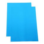 Gatuida 2 Adet Kazınmış baskılı alüminyum levha origami kağıtları renkli metalik folyo okyanus rengi çiçekler kalıcı vinil kalıcı vinil yapıştırıcı ısı transferi vinil çeşitli selofan Blue