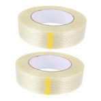 Gatuida 2 Rulo fiberglas bant ağır ambalaj bandı Fiber Takviyeli Paketleme Bandı onarım bandı endüstriyel bant montaj bandı şeffaf bant takviyeli bant çadır tamir bandı cam elyafı