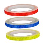 Gatuida 3 Parça yansıtıcı bant güvenlik uyarısı yansıtıcı etiket motosiklet yansıtıcı çıkartmalar vücut çıkartmaları yapışkan bant