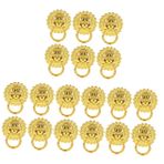Gatuida 3 Takım Başı Çekme Halkası Şarap Dolabı Kulpları Retro Çekmece Kulpları Dekoratif Sap Takı Çok Kapı Çekme Kolu Dolap Kapısı Çekme Kapı Kolu Plastik Golden 6 * 3