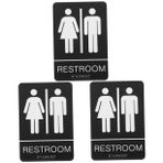 Gatuida 3 Tuvalet Işareti Banyo Kapısı Işareti Banyo Için Duvar Sanatı Kadın Tuvalet Işareti Banyo Işaretleri Banyo Kapısı Sembolü Bayanlar Tuvalet Işareti Tuvalet Tabela Restoranlar