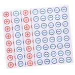 Gatuida 4 Sayfa pil polarite etiketi kutup sembolü çıkartması makine polarite çıkartmaları polarite uyarı etiketleri izinsiz giriş işareti polarite için uyarı etiketi işaretler açık Kağıt