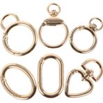 Gatuida 6 Çanta tokası çinko alaşımı yay halkası asılı kaplama açık halka anahtarlık bagaj toka DIY anahtarlık toka tetik yayı tokası ampul anahtarlıklar metal çıtçıt tokalar