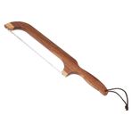 Gatuida Ahşap saplı ekmek kesici Kırıntı yapmayan Ekmeği kolay kesme tırtıklı ekmek kesici ekmekli tıraş makinesi ahşap ekmek dilimleyici ekmek koruyucu Paslanmaz çelik Light Brown