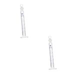 Gatuida Fişler 2 Mezun Silindir Tıpa Stoper Güvenli Bilim Deney Ölçüm Silindiri Istikrarlı Taban Ölçüm Silindiri Kalınlaştırmak Deneysel Malzemeleri Cam Beyaz Bayan Güneş Gözlüğü