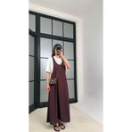GAUS CO Mürdüm Twst Model Elbise Tshirt İkili Takım GAUS-01442