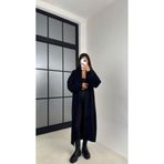 Gaus Siyah Uzun Oversize Triko Hırka GAUS-00157