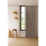 Gauze Fabric Design Capri Kapuçino EKSTRAFOR BÜZGÜLÜ KETEN DOKULU YÜKSEK KALİTELİ TEK KANAT FON PERDE 250 x 260