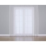 Gauze Fabric Design Hazır Dikilmiş Pileli Düz Tül Perde Kırık Beyaz 200 x 260 Orta Pile - 200 x 260 cm - Ekru