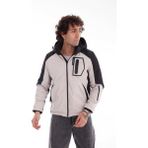Gavazzi Erkek Kapüşonlu Su ve Rüzgar Geçirmez Kapitone Içi Kürklü Elyaf Dolum Garnili Taş Softshell Mont - 5XL - Taş - Siyah