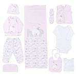 Gaye Bebe Kız Bebek Pembe Layette 10'lu Hastane Çıkışı Somon CMPTX468-4