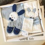 Gaye Bebe Tavşanlı Bebek Bornoz Seti Pamuk
