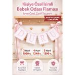 GAYE EV TEKSTİLİ Kişiye Özel İsimli Bebek Odası Kapı Süsü / Flama Banner (Harf Sayısına Göre Fiyatlı)