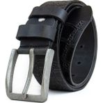 Gayış Özel Kutulu| Premium %1oo Deri | Erkek Kot-Kumaş Pantolon Kemeri | Yumuşak Italyan Deri Kemer - Siyah - 115 cm