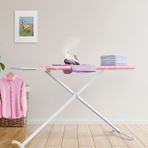 Gazella Onboard Ütü Masası Pembe 41x115x7 cm Alev Almaz Kumaş ve Kaymaz Ayak Özellikleriyle