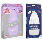 Gazella Ütü Altlığı + Ütü Masası Kılıfı Bezi 50 X 135 Cm Lila