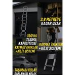 Gazelle 13 Basamaklı Teleskopik Merdiven - Antrasit