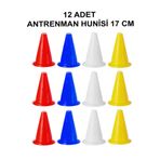GAZELMANYA 12'li Antrenman Hunisi 17 Cm İdman Hunisi Parkur Hunisi Spor Hunisi Eğitim Hunisi Küçük