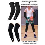 GAZELMANYA Basketbol Dizliği + Basketbol Kolluğu Korumasız Spor Dizlik Basketbol Kolluk Koşu Dizliği Fitness