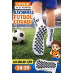 Gazelmanya Çocuk Futbol Çorabı 1 Çift Çocuk Kaydırmaz Tabanlı Premium Ter Emici Futbol Konç Halısaha Çorap - Beyaz - 35 - 39