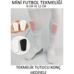 Gazelmanya Profesyonel Mini Tekmelik Konçlu Prof Çocuk Tekmeliği 2 Adet Futbol Tekmelik Sporcu Tekmeliği - Beyaz