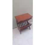 Gazete 13683 Sehpa Model Kayın Mdf Torna Tabla Parlak Ceviz Boya Tutmalı El Yapım