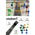 Gazi Kırtasiye Otobant Eğitici Ve Eğlenceli Yol Yapım Bandı Ve Trafik Işaretleri 10'lu Set - Road Tape Oyun Bandı