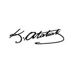 Gazi Mustafa Kemal Ataturk Imza Sticker Siyah 20X6 K.ataturk
