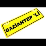 GAZİANTEP 'Lİ Yazılı Sarı Dekor Plaka Sök Tak Pratik yeni nesil